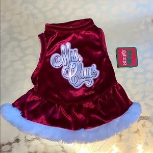 Mrs. Claus Velvet Puppy Dress